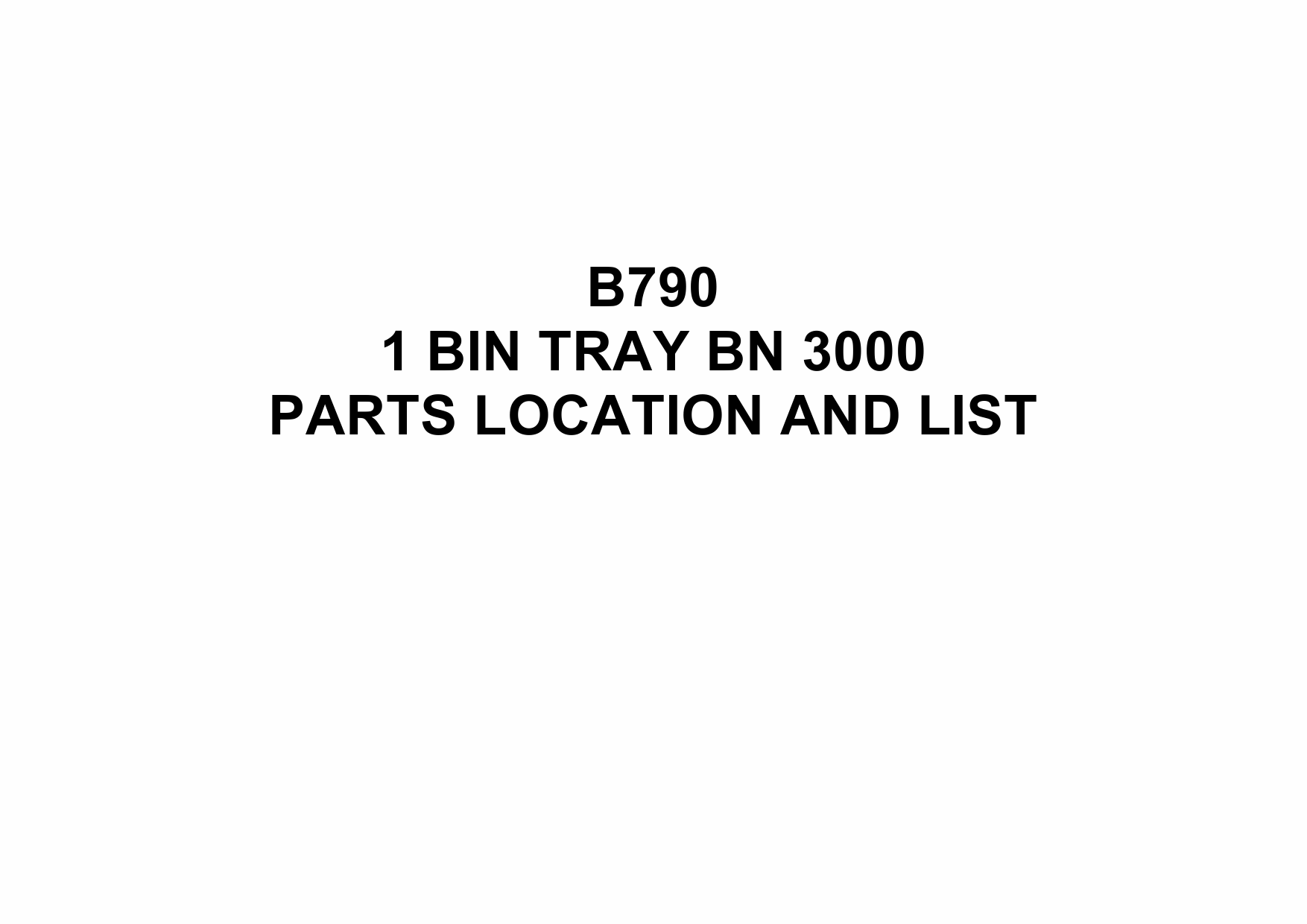 RICOH Options B790 INTERNAL-SHIFT-TRAY-SH3000 Parts Catalog PDF download-1